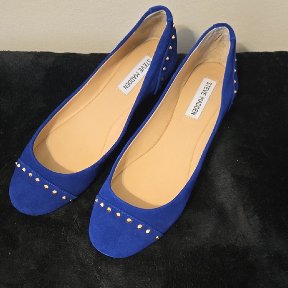 Steve Madden Shoes - Steve Madden Royal Blue Studded Flats